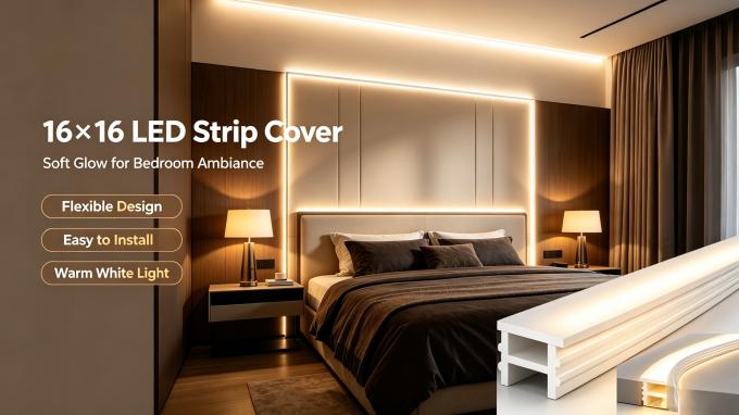 16×16mm Flexible Silicone LED Neon Channel with Milky White Diffuser Cover